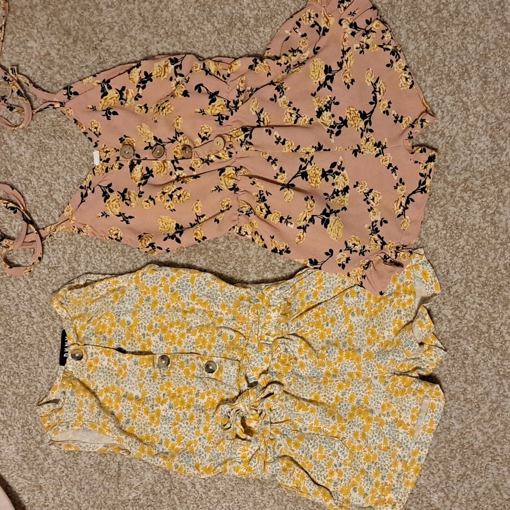 2 girls size 5 rompers